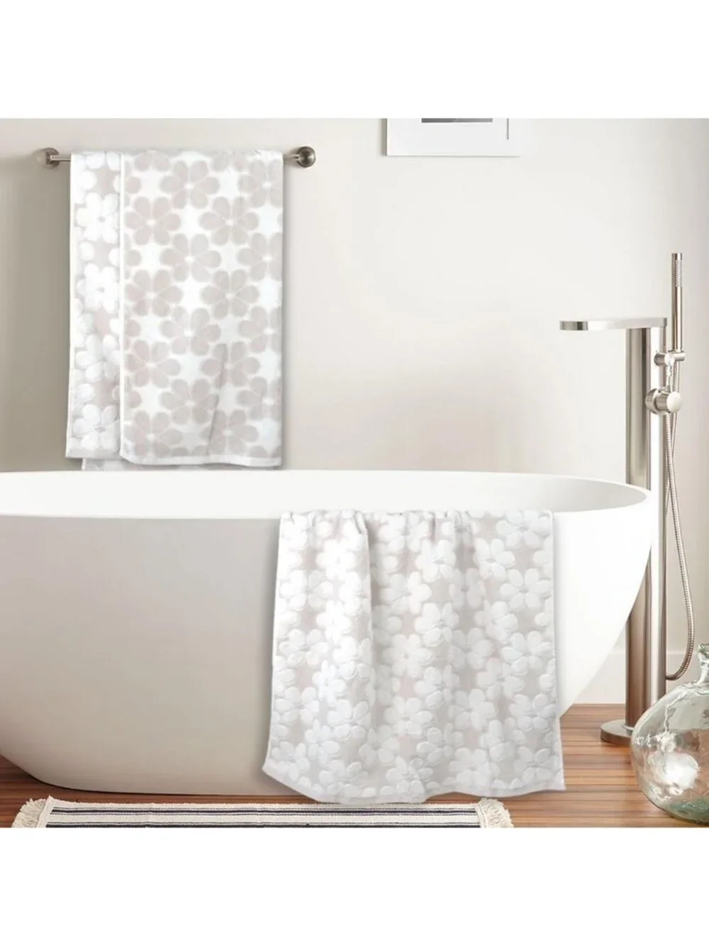 Super Absorbent Bath Towels 2 Pack, Soft Shower Towels 27.5x55 Inches, Quick Dry